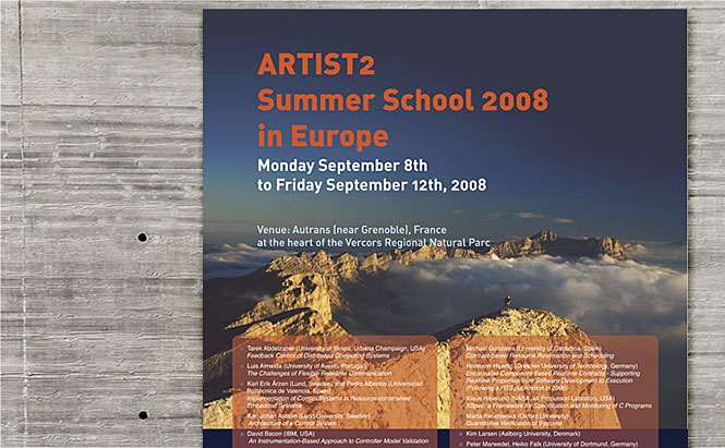 ARTIST2 - affiche pour une école d'été - détail