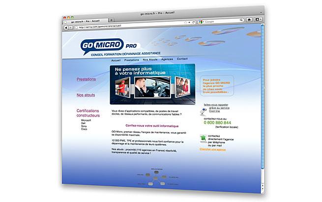 AIRRIA - conception et design du site internet - Go Micro Pro