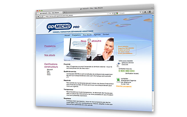 AIRRIA - conception et design du site internet - Go Micro Pro