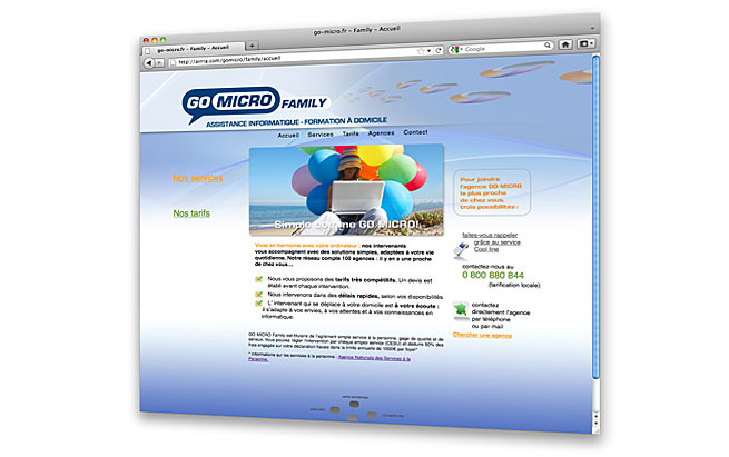 AIRRIA - conception et design du site internet - Go Micro Family